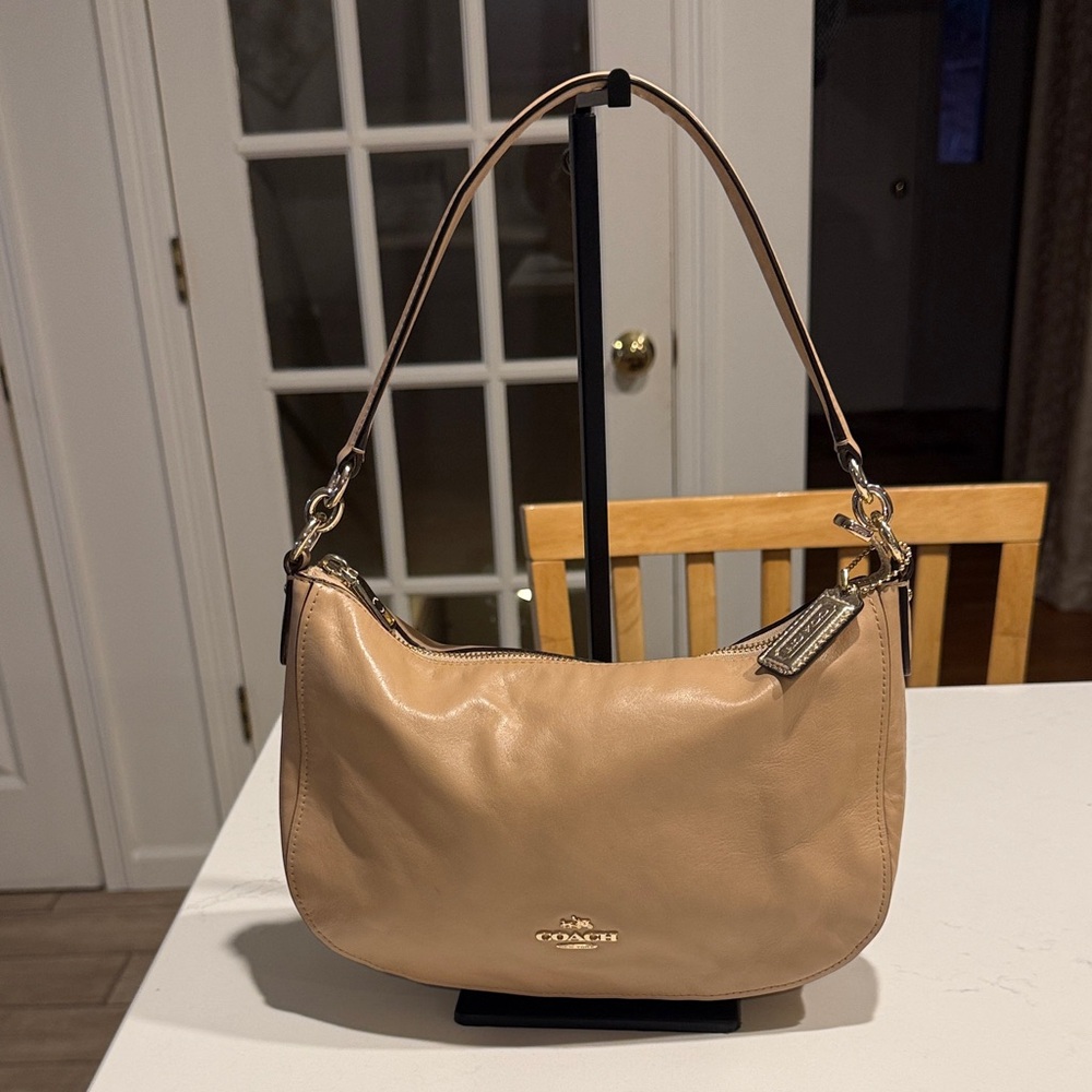 Coach Tan Leather Shoulder Bag
